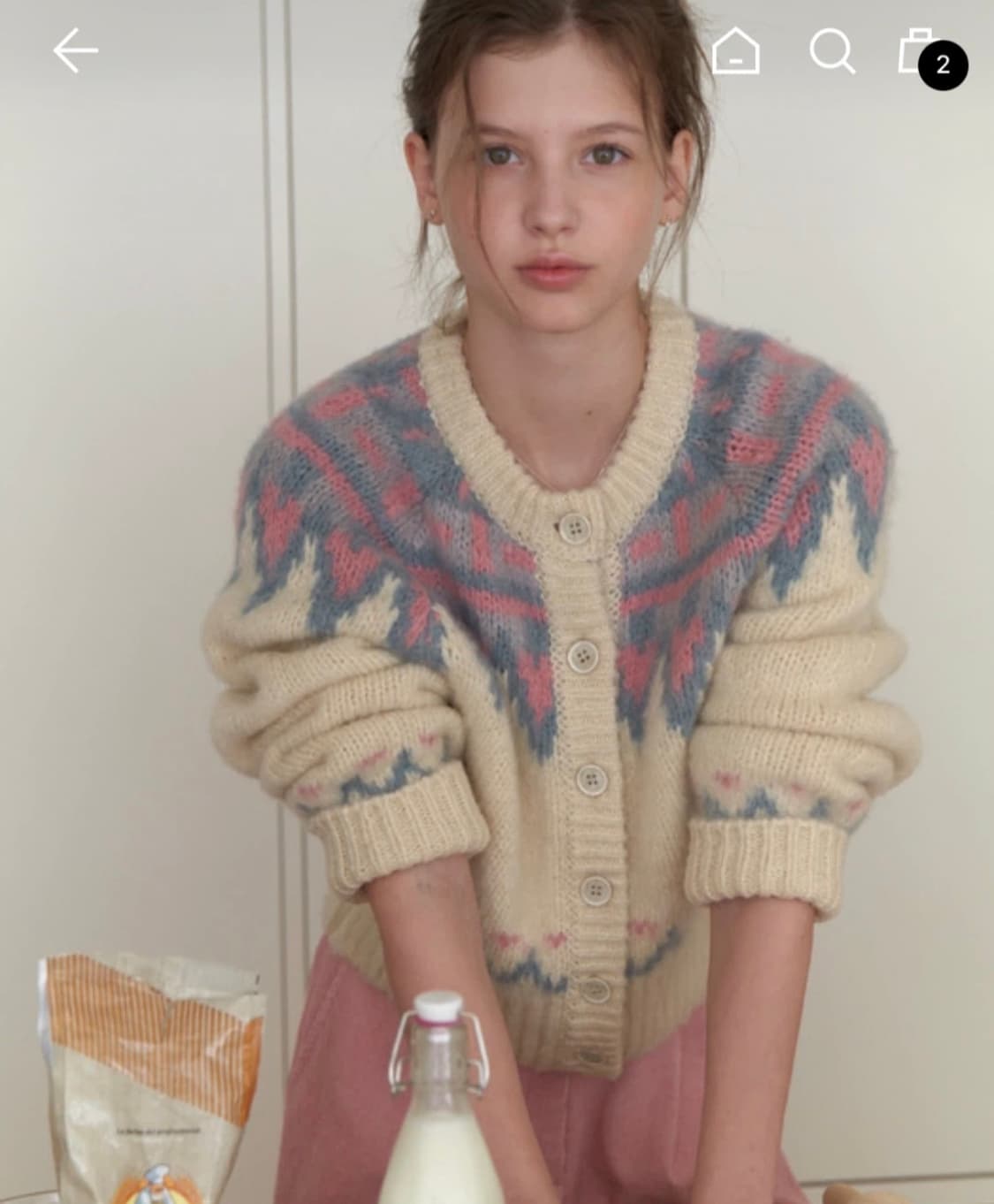 텍O/리엘 노르딕 Lodge nordic knit cardigan 상품이미지1