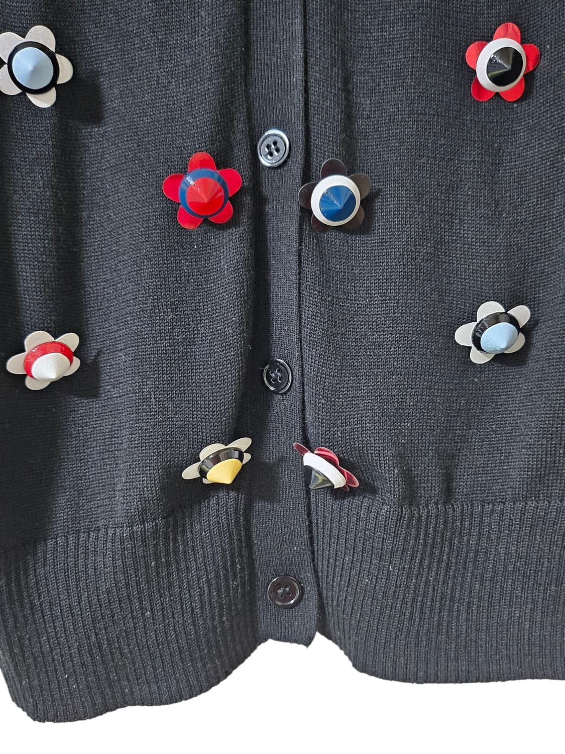 🌸 입체 플라워 아플리케 가디건 FREE | 캐시미어 혼방 · 유니크 상품이미지8