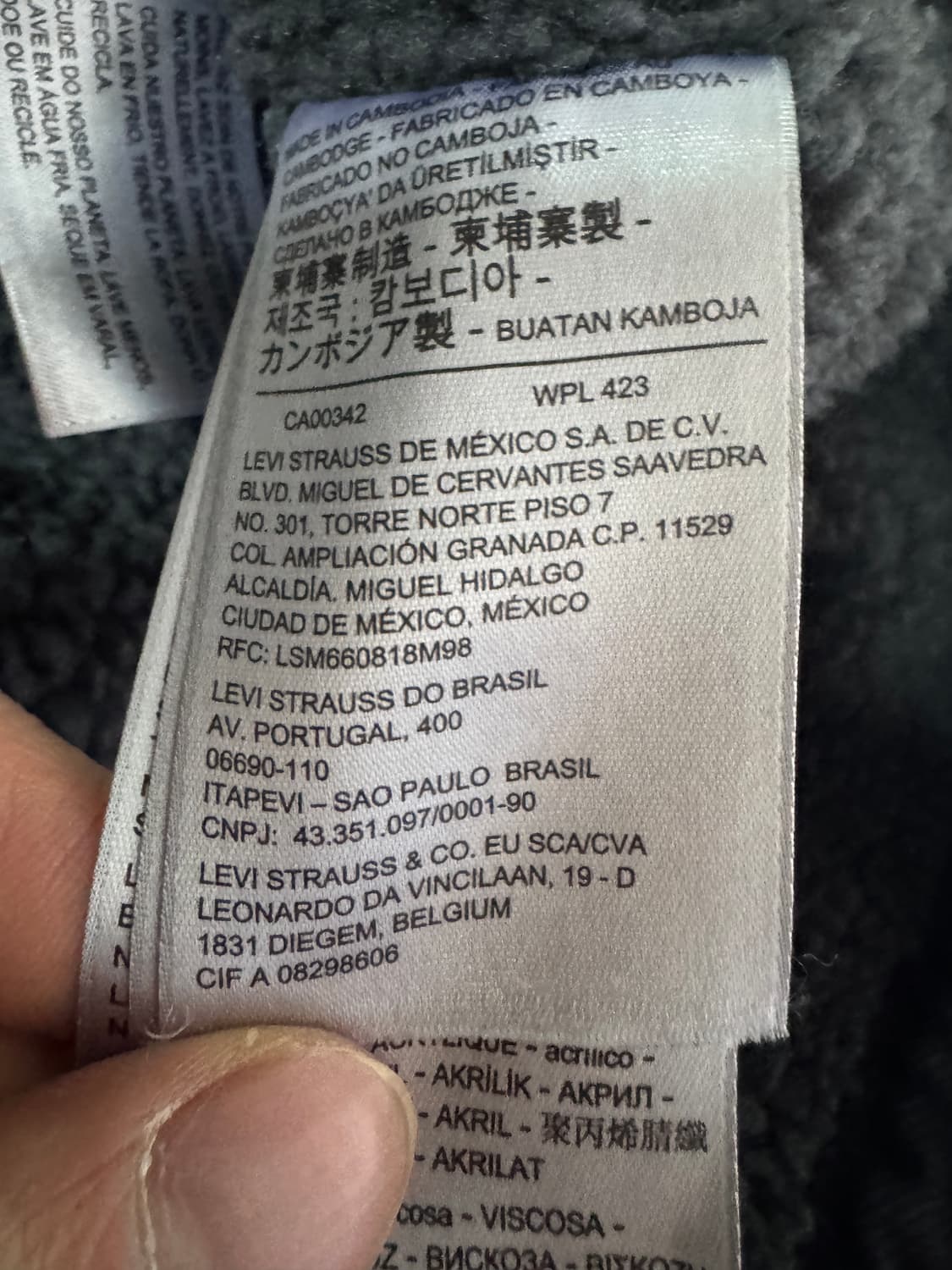 정품 리바이스 쉐르파 흑청 양털 데님자켓 M 상품이미지4