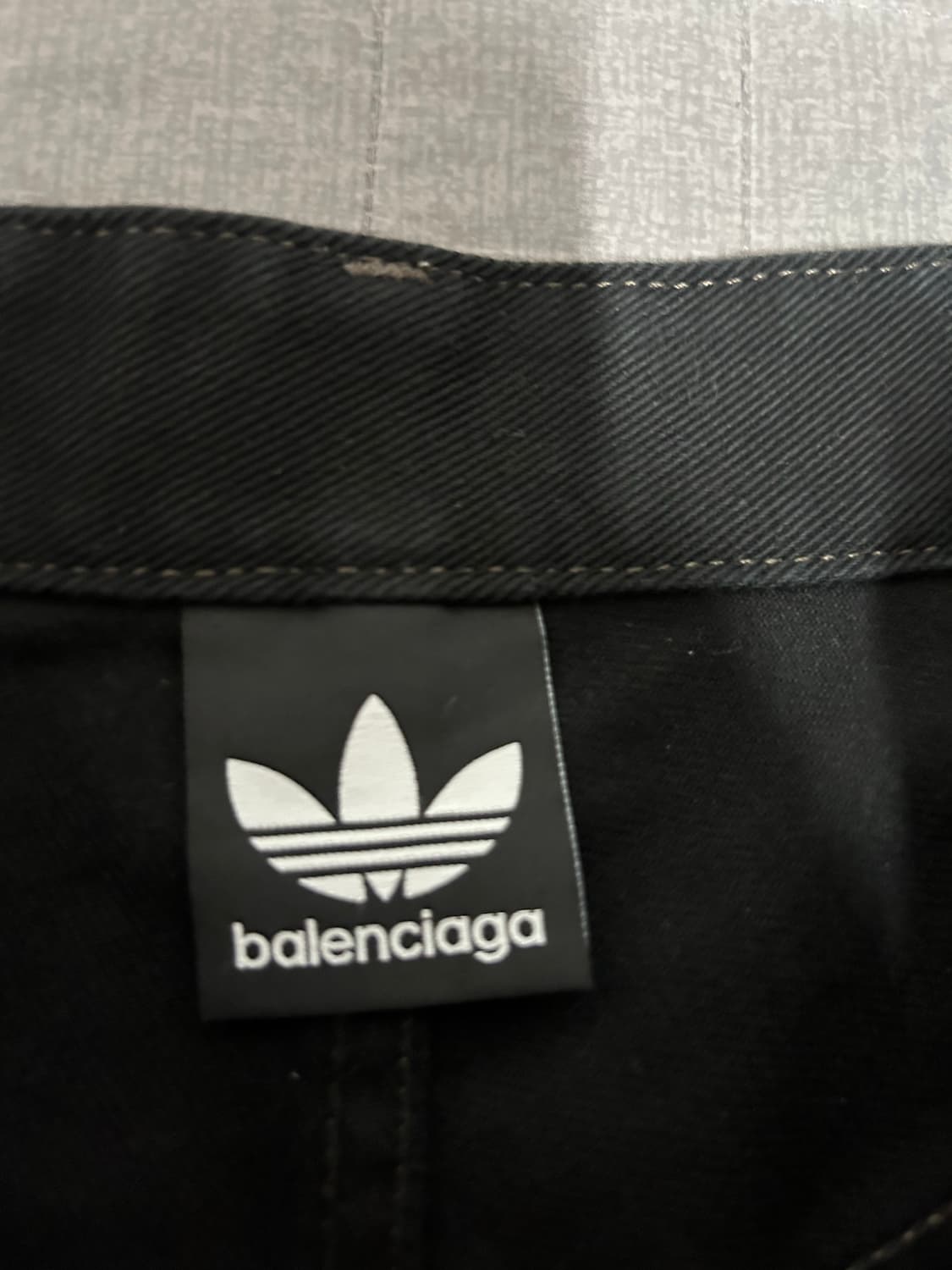 [S] 발렌시아가 아디다스 흑청 데님 쇼츠 팬츠 상품이미지3