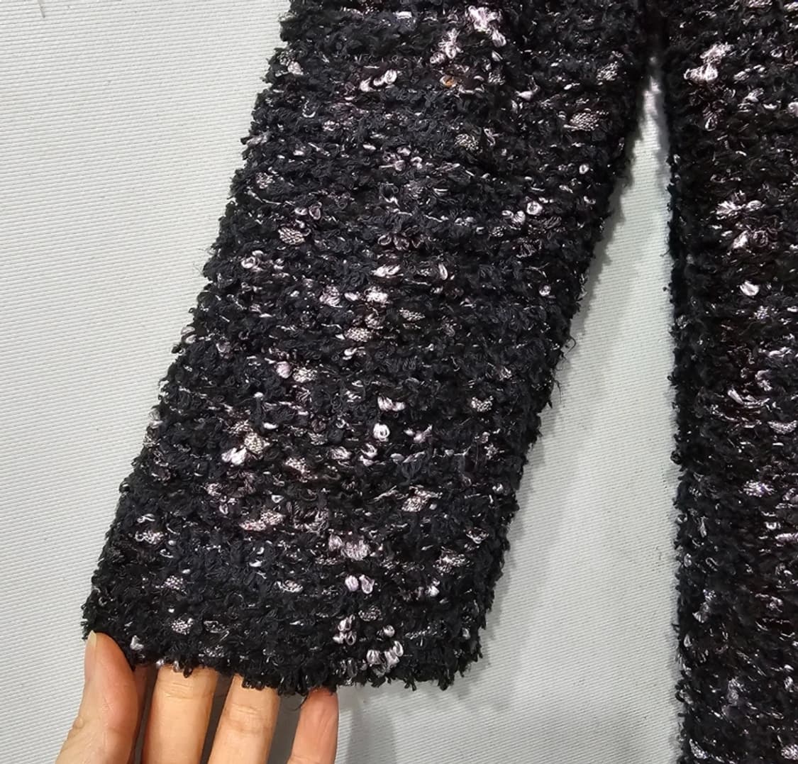 한섬 타임 TIME 블랙 트위드 코트 90(F) 상품이미지7