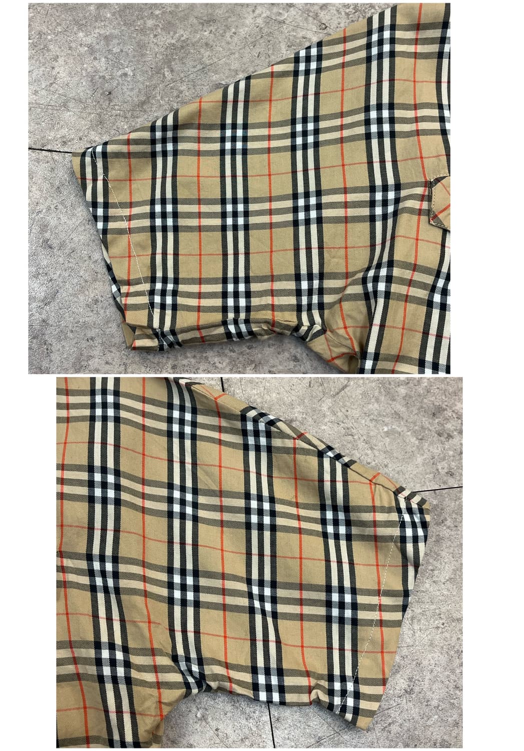 버버리 포켓 체크 반팔 셔츠 S #csz3237 상품이미지6