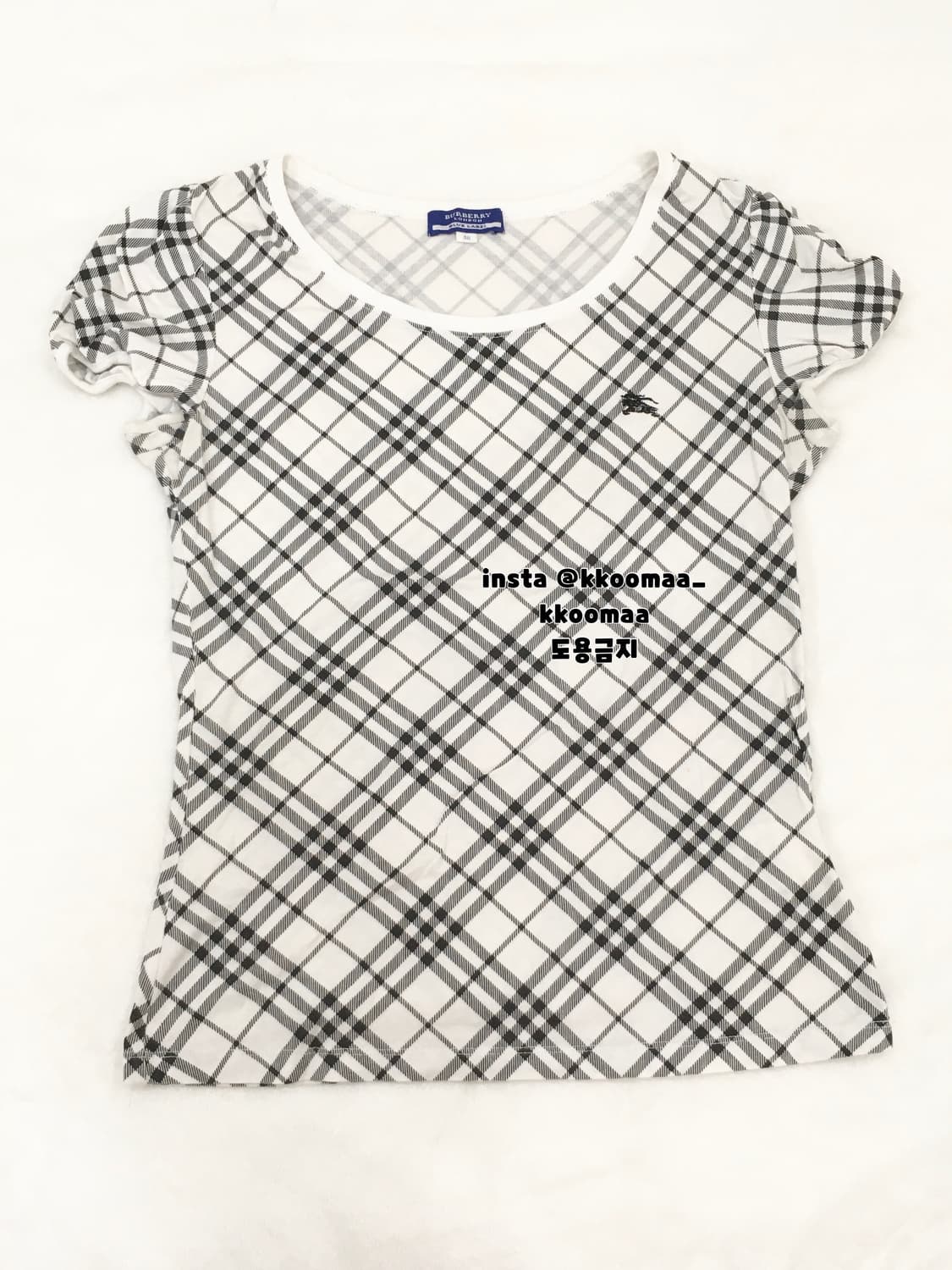 버버리 노바체크 반팔 퍼프티 티셔츠 히메갸루깔 상품이미지1