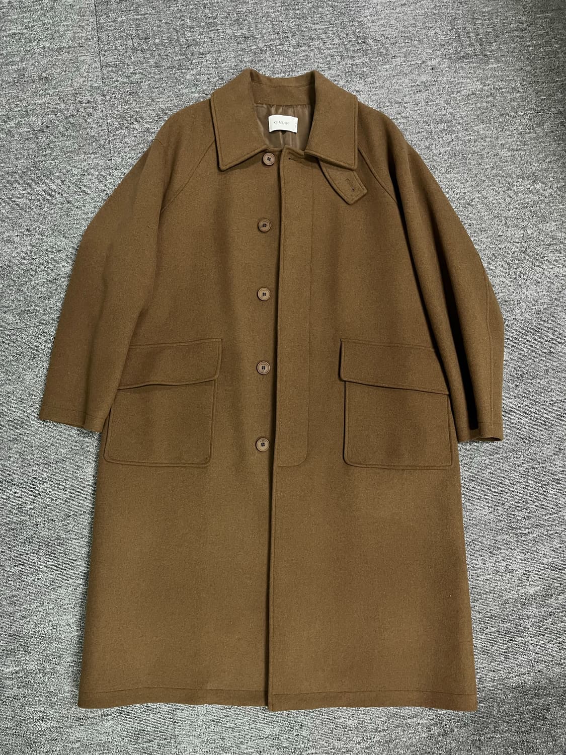 키뮤어 세미오버 발마칸 코트 M 브라운 상품이미지2