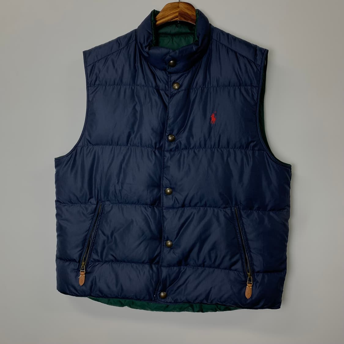 폴로 랄프로렌 네이비 카키 리버시블 조끼 패딩 상품이미지4