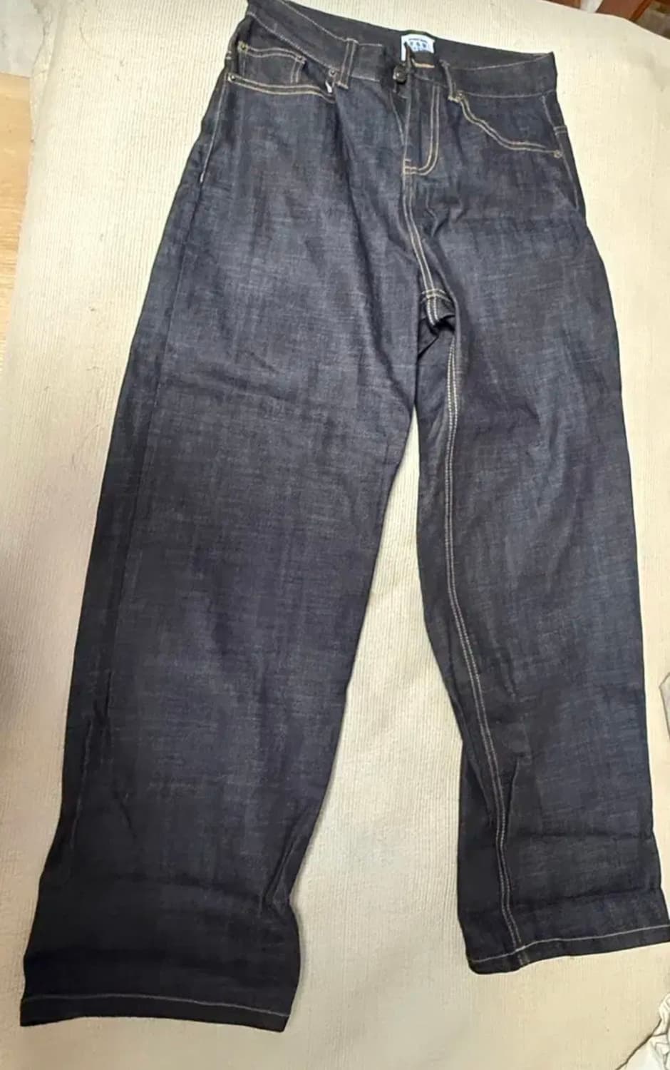 어리틀빗 B&w 와이드 생지데님 팬츠 xs 상품이미지4