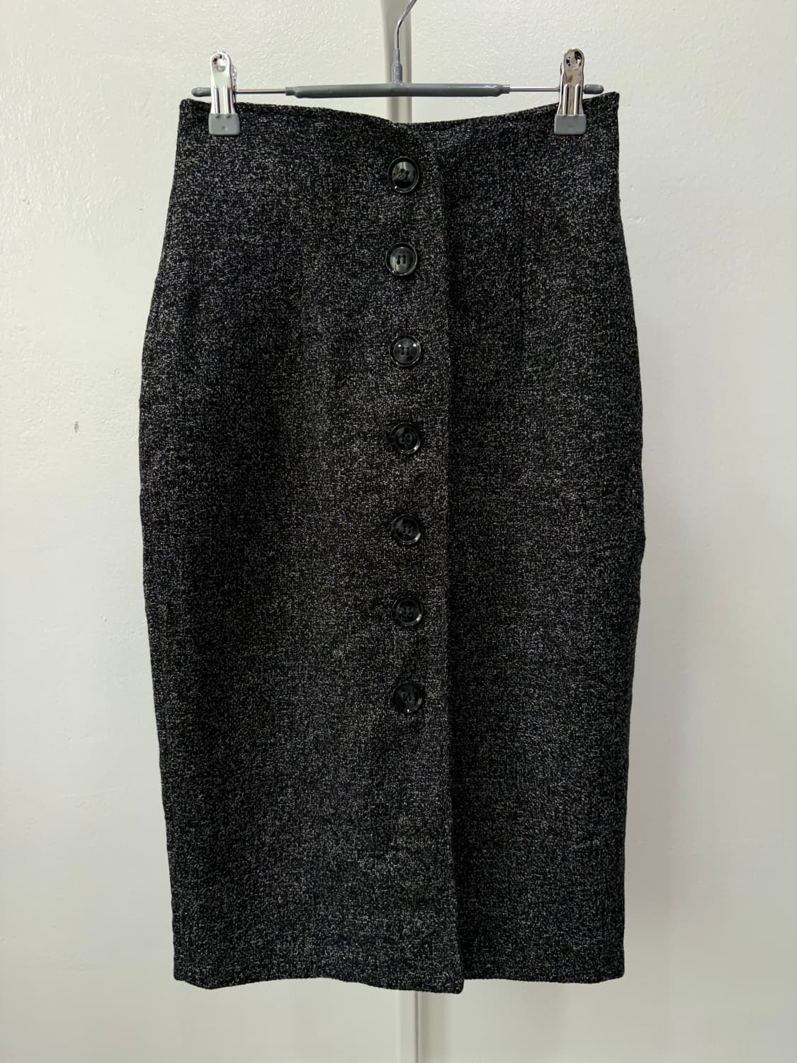 블랙&그레이 보카시 버튼 스커트 상품이미지4