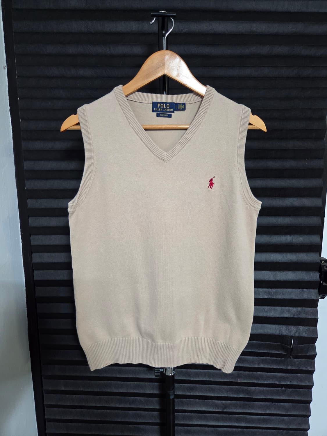 [폴로 랄프로렌] 커스텀 핏 브이넥 니트 베스트 조끼 | 00211 상품이미지1