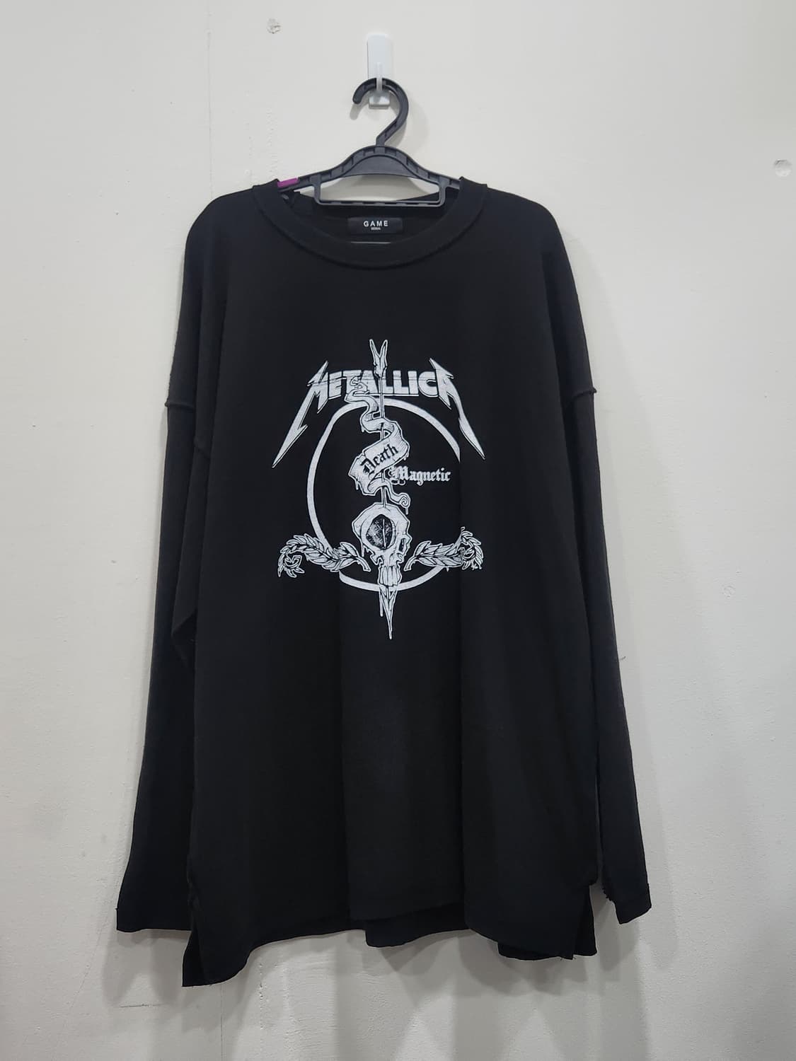 [XL] 메탈리카 아웃 스티치 롱슬리브 긴팔티 남성 105-110 상품이미지1