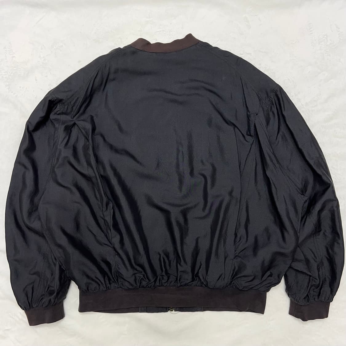 빈티지 실크 봄버 자켓 (블랙) 상품이미지4