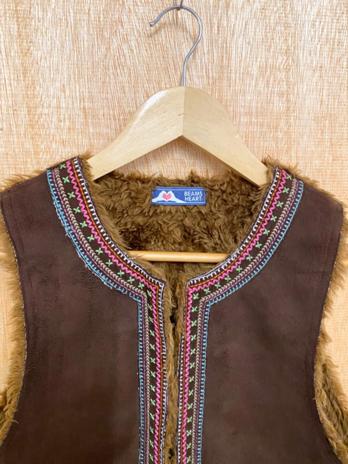 BEAMS suede fur vest 빔즈 스웨이드 퍼 자켓 상품이미지6