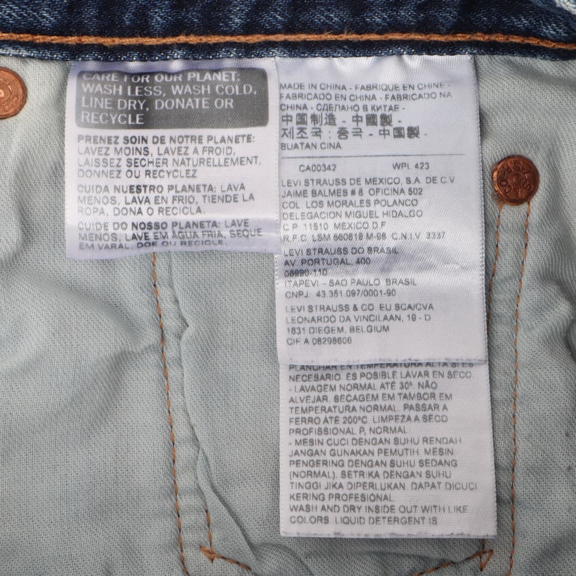 리바이스 501 ct 컷오프 하프 데님팬츠 상품이미지8