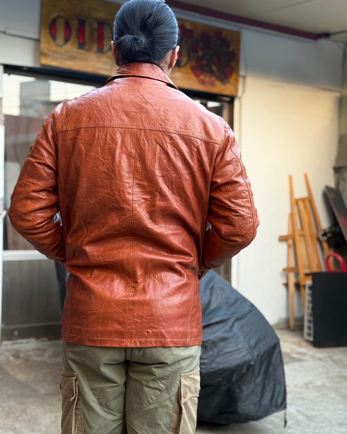 90-00‘s 팀버랜드 레더 카코트 M 상품이미지8