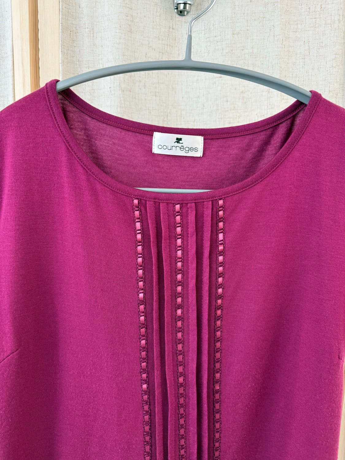 Courreges 꾸레쥬 마젠타 블라우스 (캐시미어) 상품이미지2