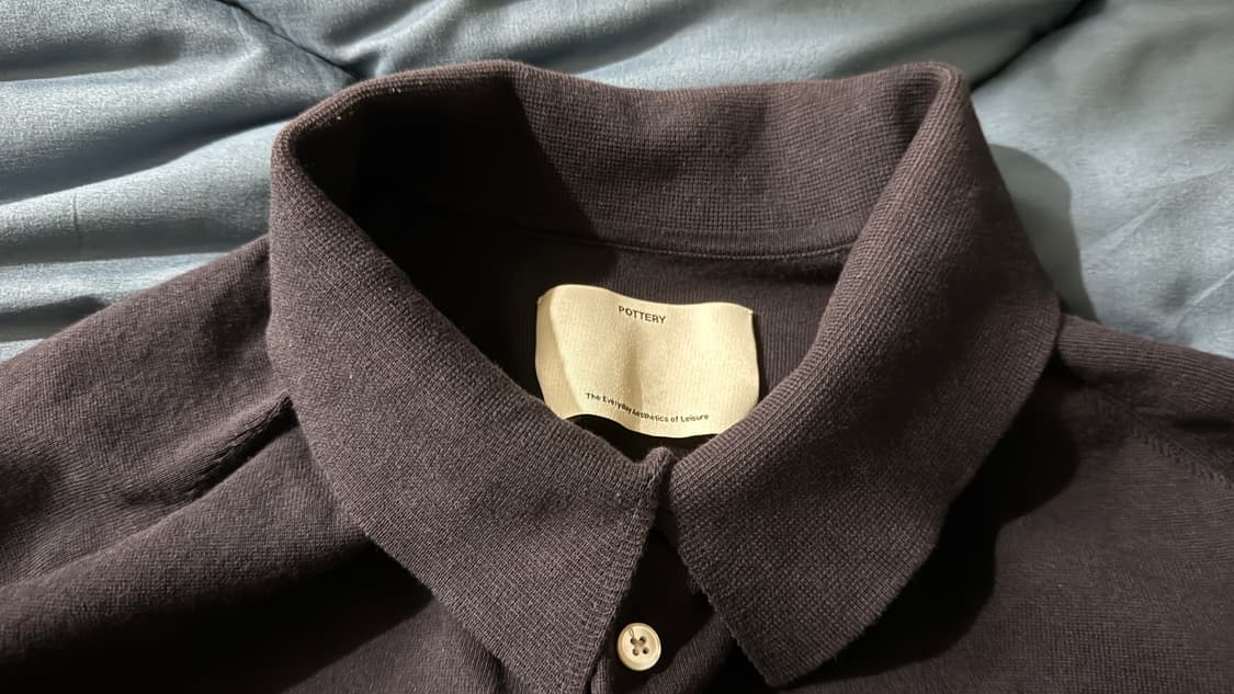 포터리 숏 슬리브 컴포트 폴로 니트 다크 네이비 상품이미지3