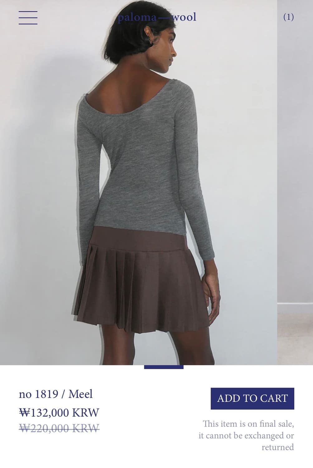 팔로마울 슬리브티셔츠 no 1819 / Meel m사이즈 상품이미지3
