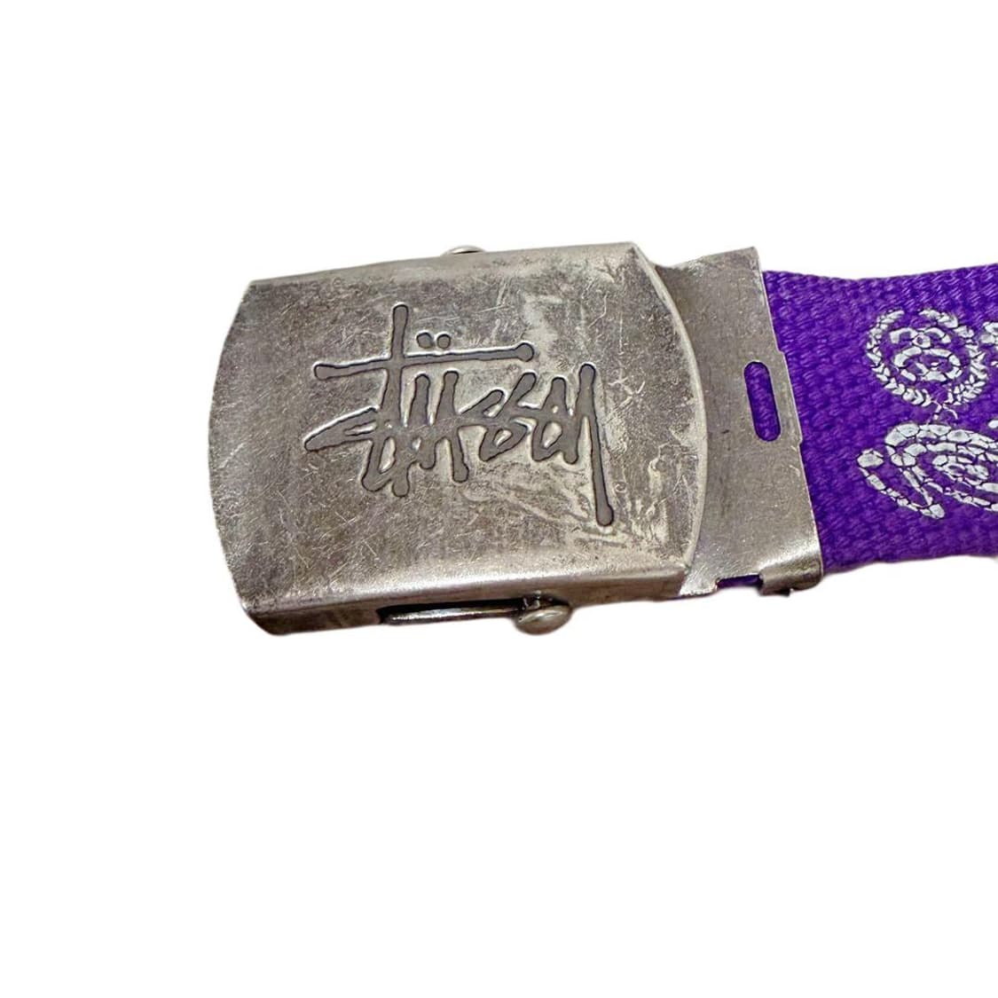 00s 스투시 올오버 로고 웹 벨트 퍼플 상품이미지3