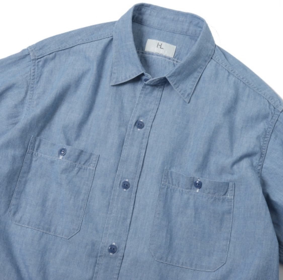 Usn Chambray Shirt - Blue 상품이미지7