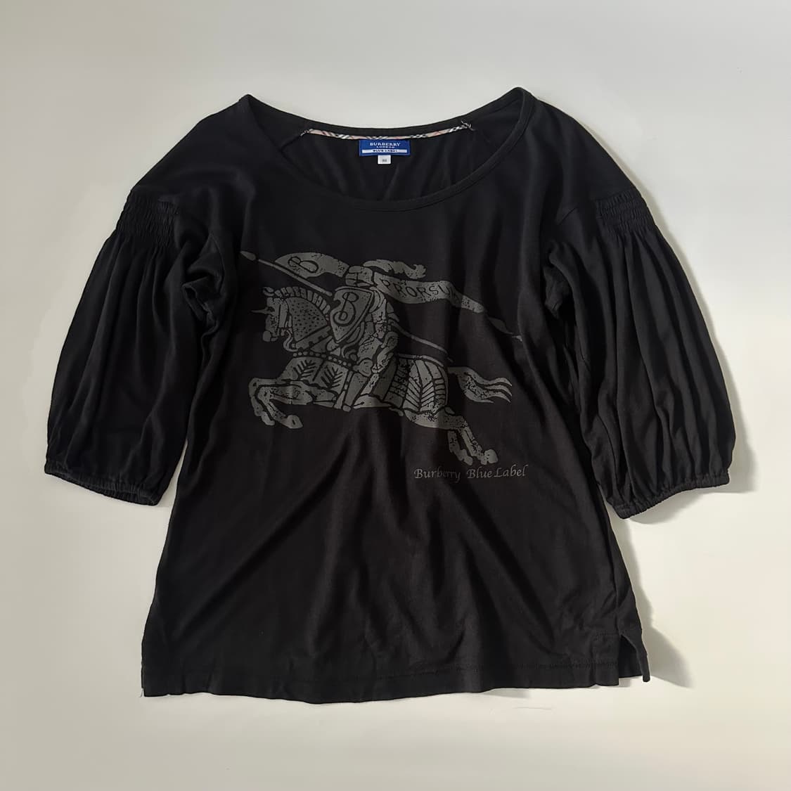 버버리 블루라벨 burberry 로고 칠부 티셔츠 상품이미지1