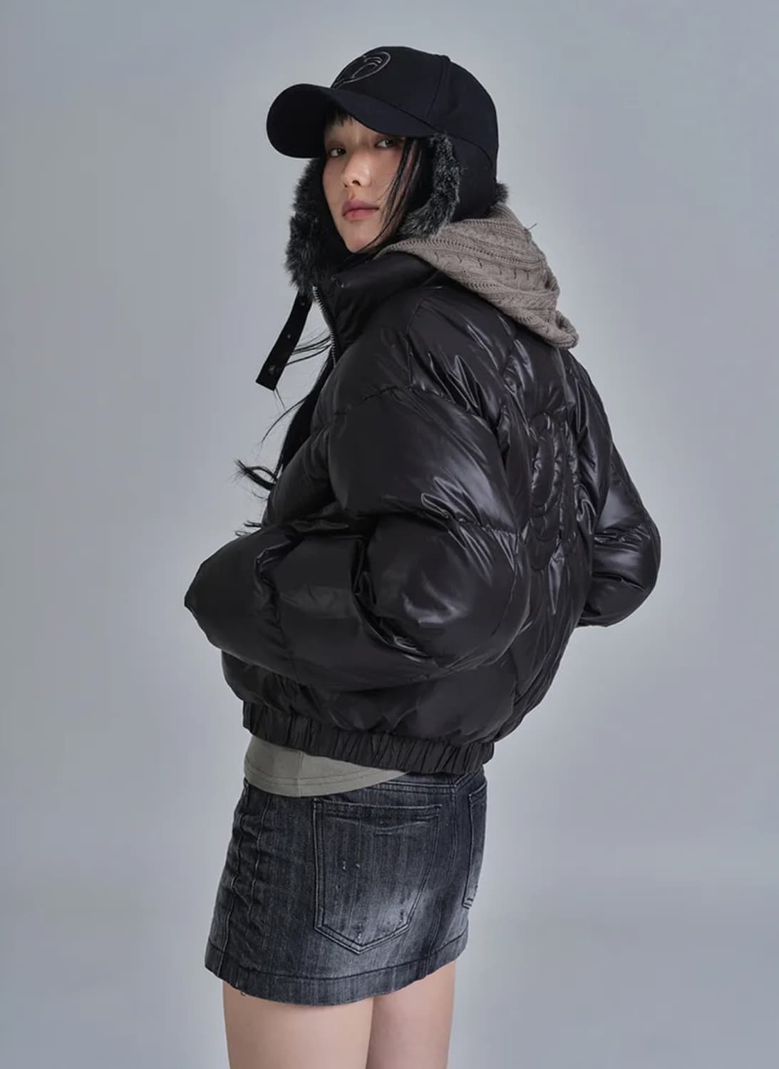 애즈온 BETTY PUFFER JACKET / BLACK 상품이미지1