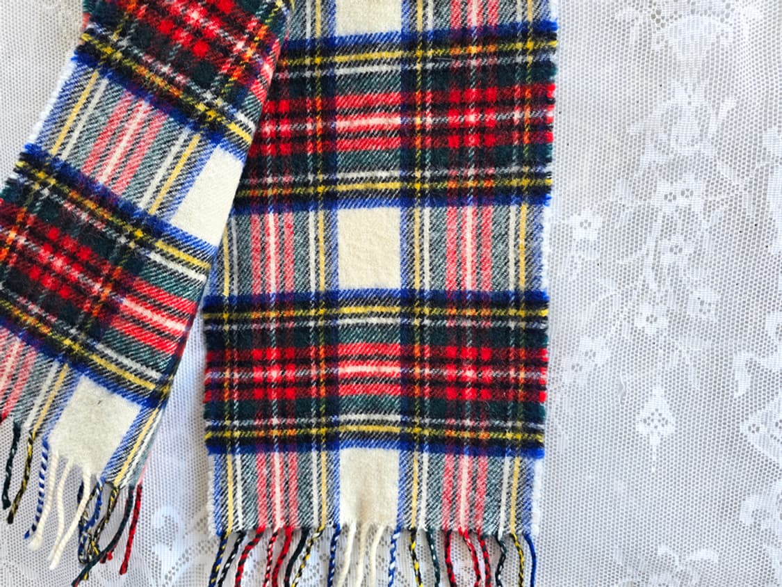 스코틀랜드산 체크 머플러 상품이미지4