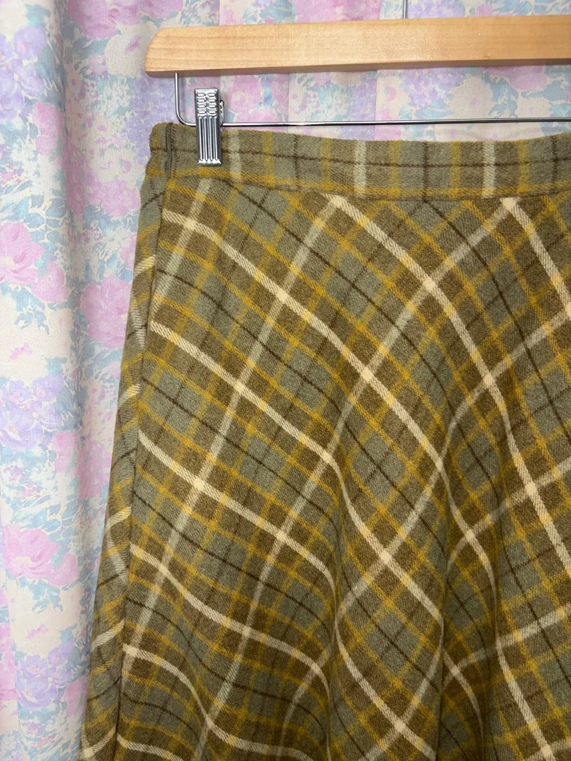 옐로우 체크 롱 스커트 상품이미지7