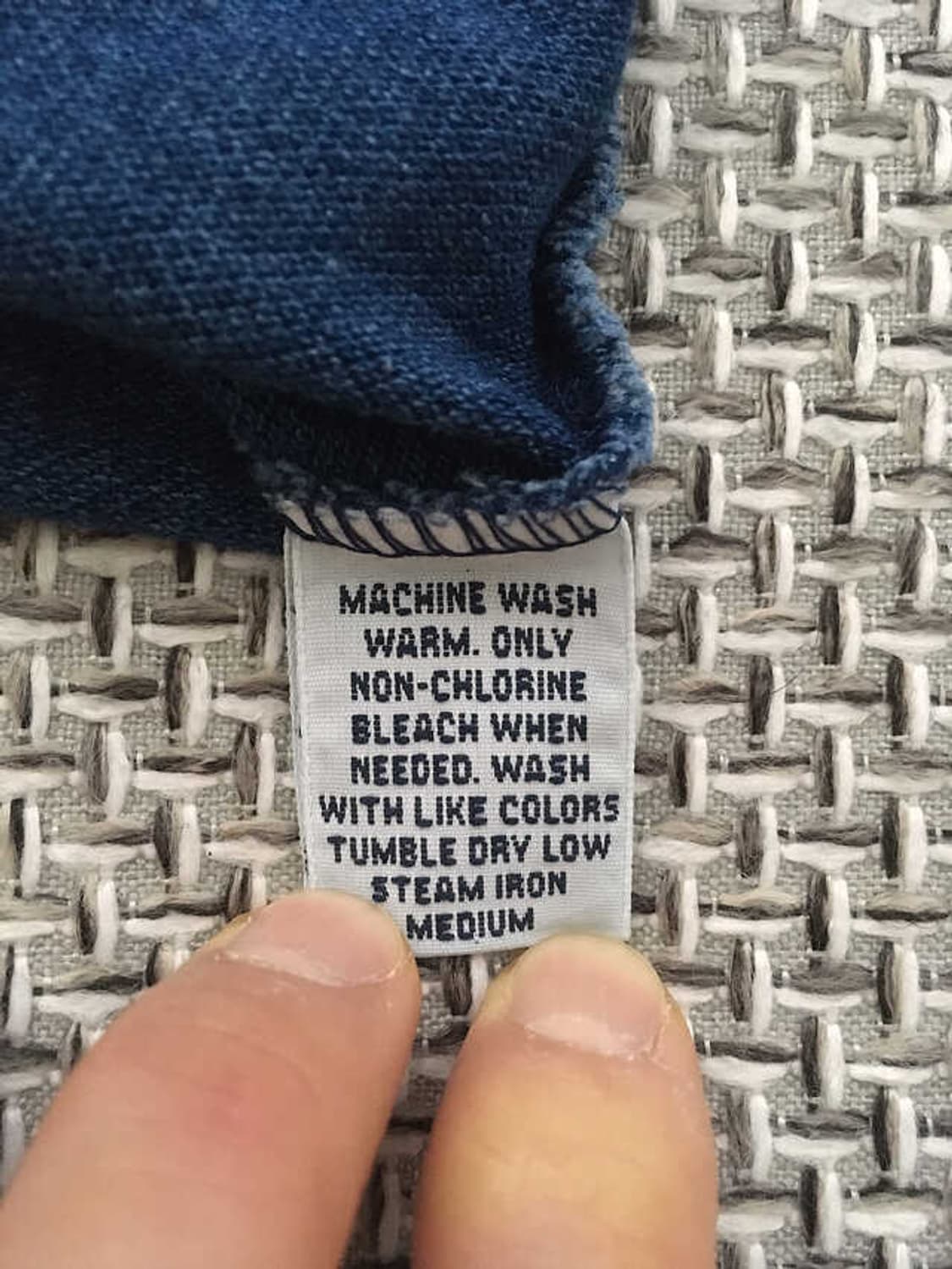 90s faded indigo blue poloshirts 상품이미지7