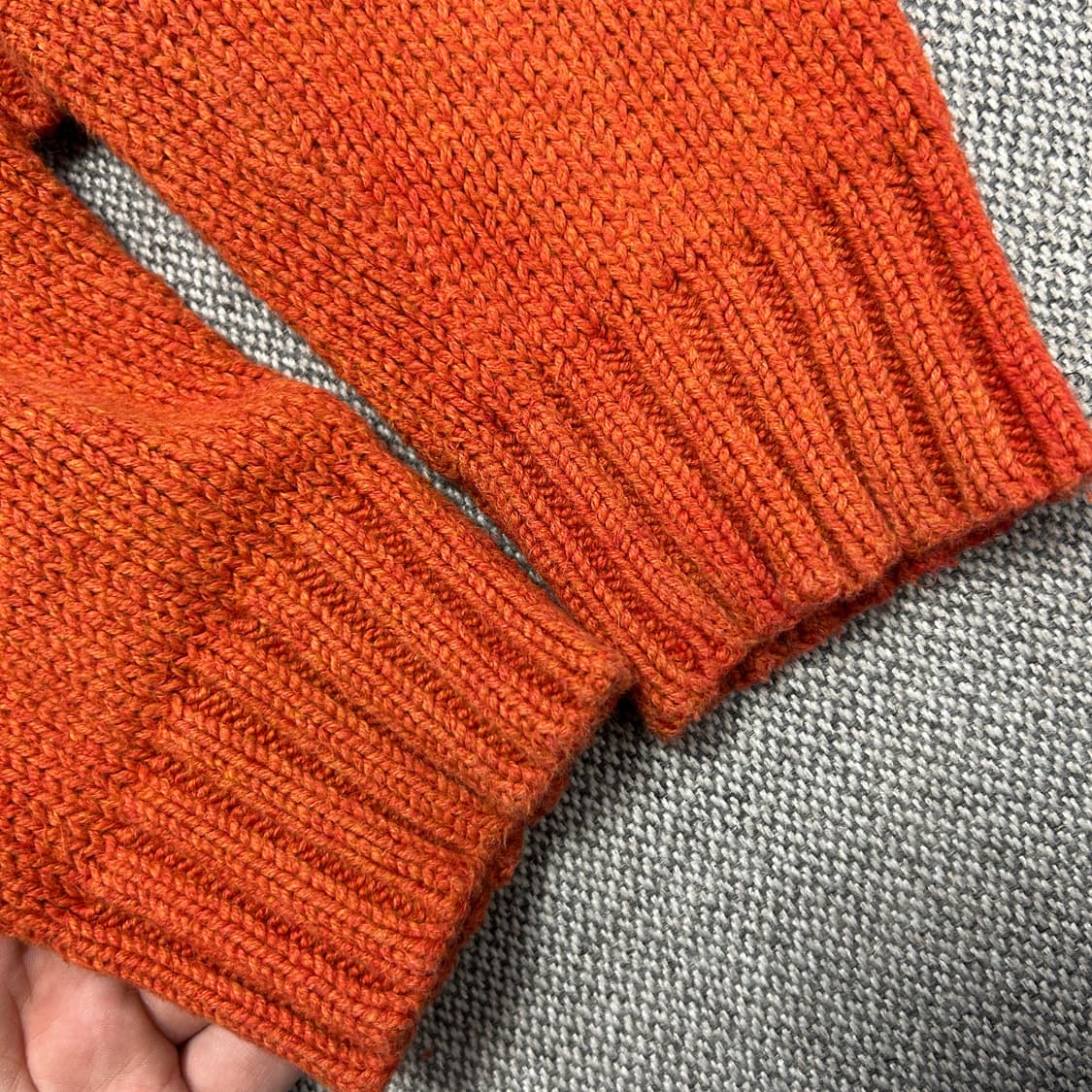 폴로 빈티지 코튼 오렌지 니트(S) 상품이미지5