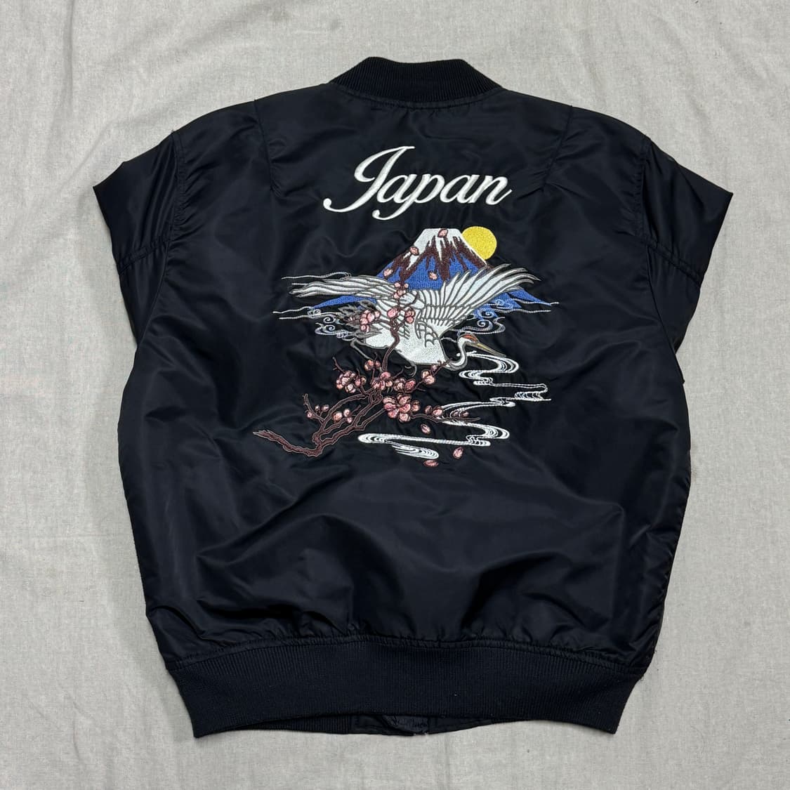 재팬 빈티지 크롭 자수 스카잔 L 상품이미지1