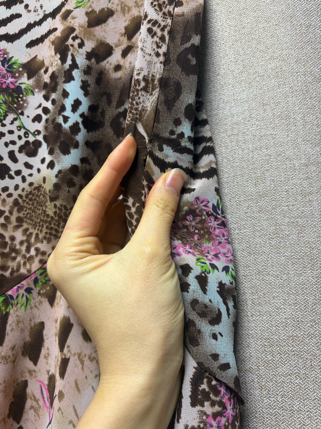 레오파드 지브라 쉬폰 스커트 상품이미지5