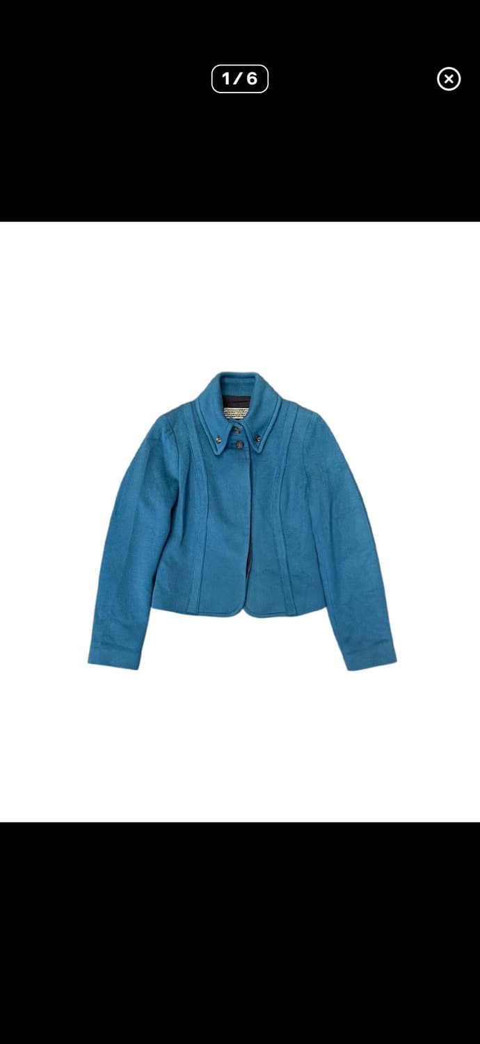 뉴욕인더스트리 커브드 라인 디테일 캐시미어 자켓 상품이미지1