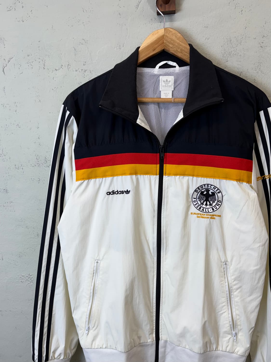 아디다스 빈티지 독일 화이트 트랙탑 바람막이 상품이미지5