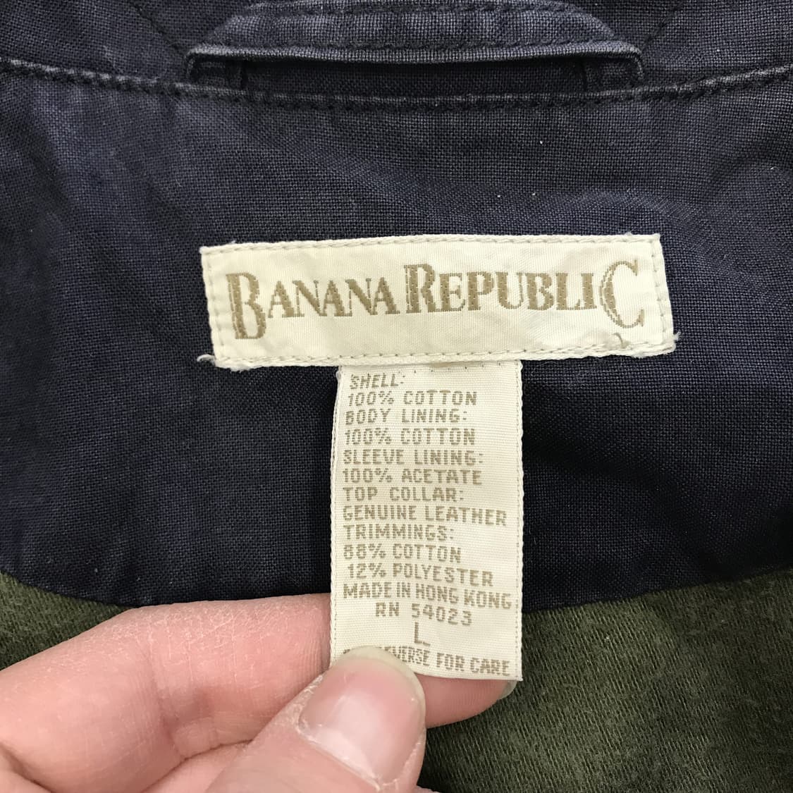 바나나리퍼블릭 90s 카라레더 워크자켓 [L] 상품이미지4