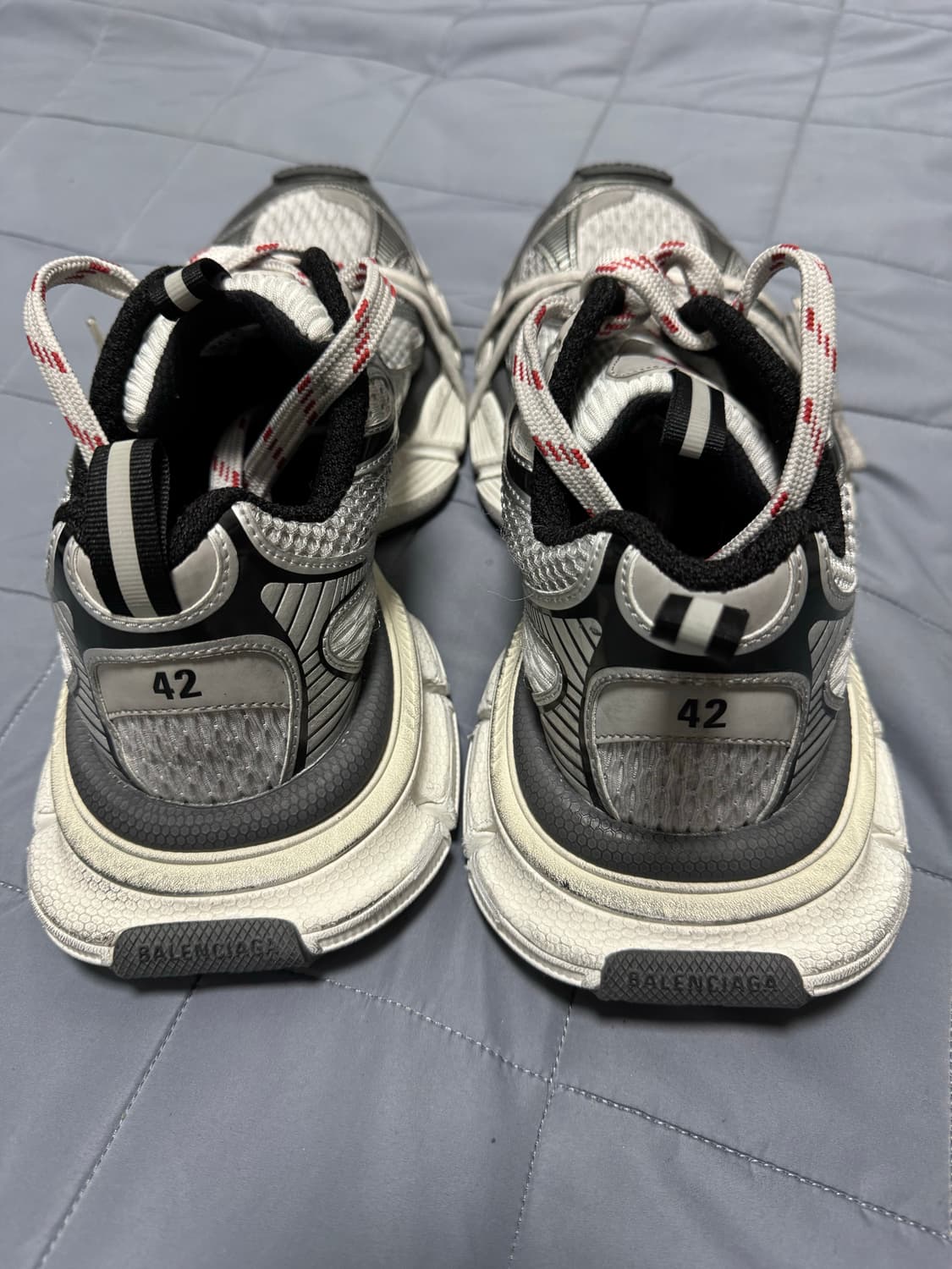 (42) 발렌시아가 3XL 스니커즈 그레이 화이트 레드 상품이미지2