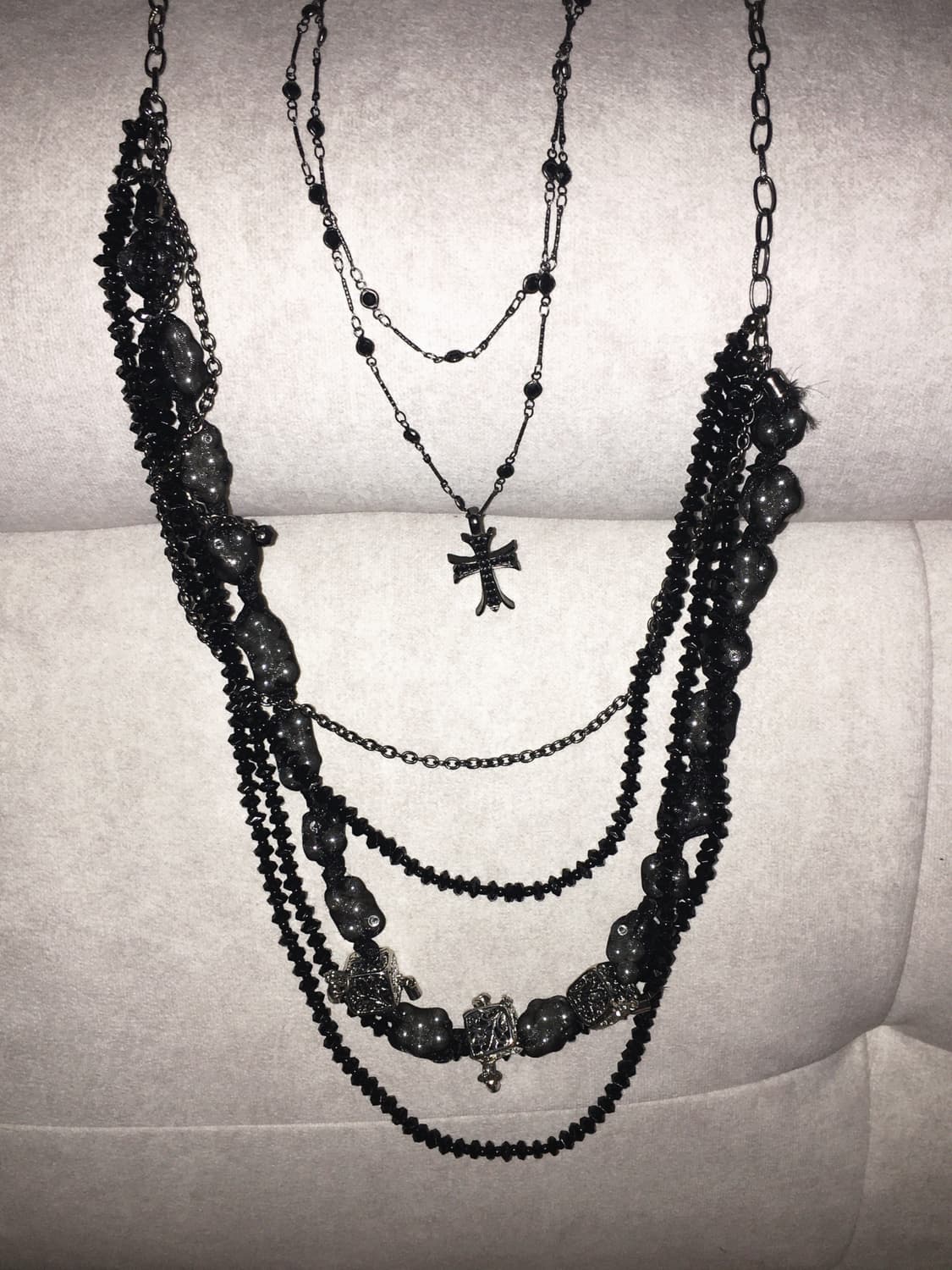 고딕펑크 빈티지 로자리오 레테깔 네크리스 목걸이 세트 상품이미지2