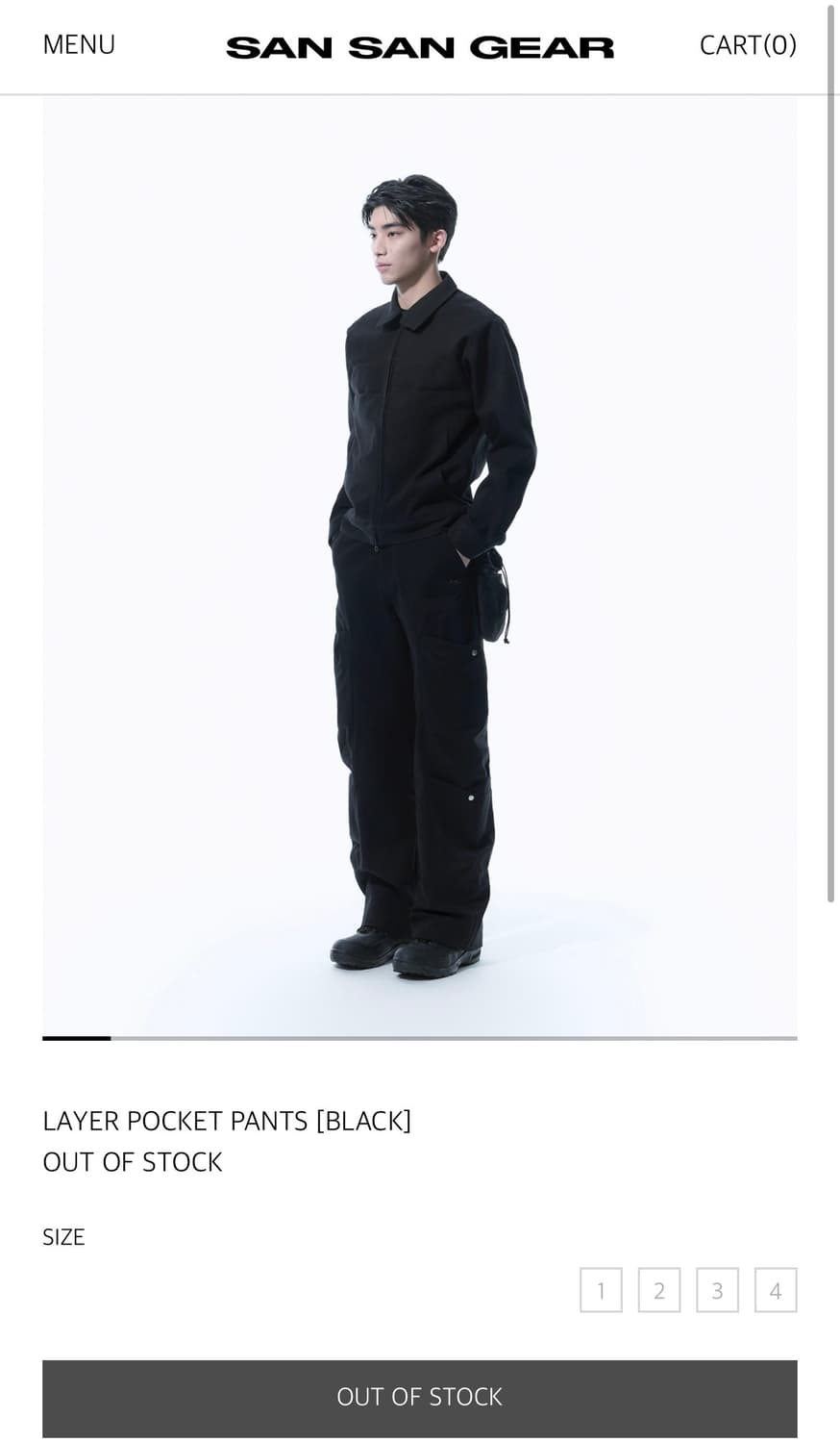 산산기어 레이어 포켓 블랙 팬츠 상품이미지1