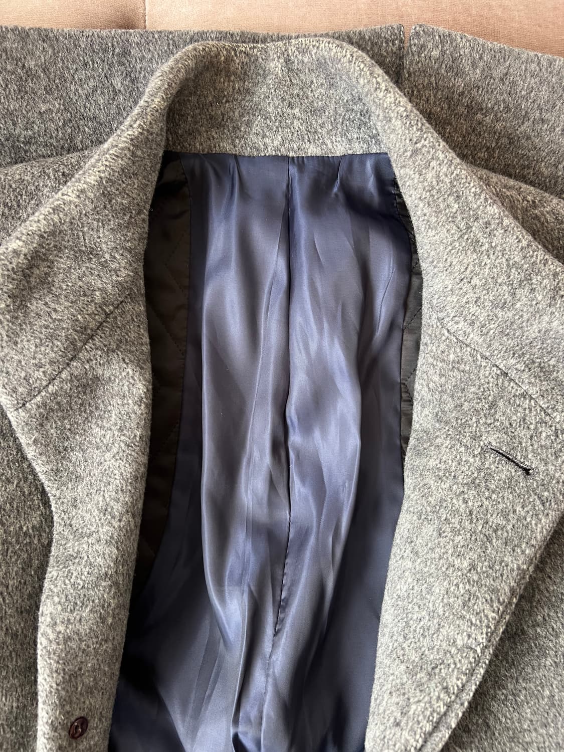 솔리드옴므 남성 그레이 울캐시미어코트 싱글하프코트 상품이미지7