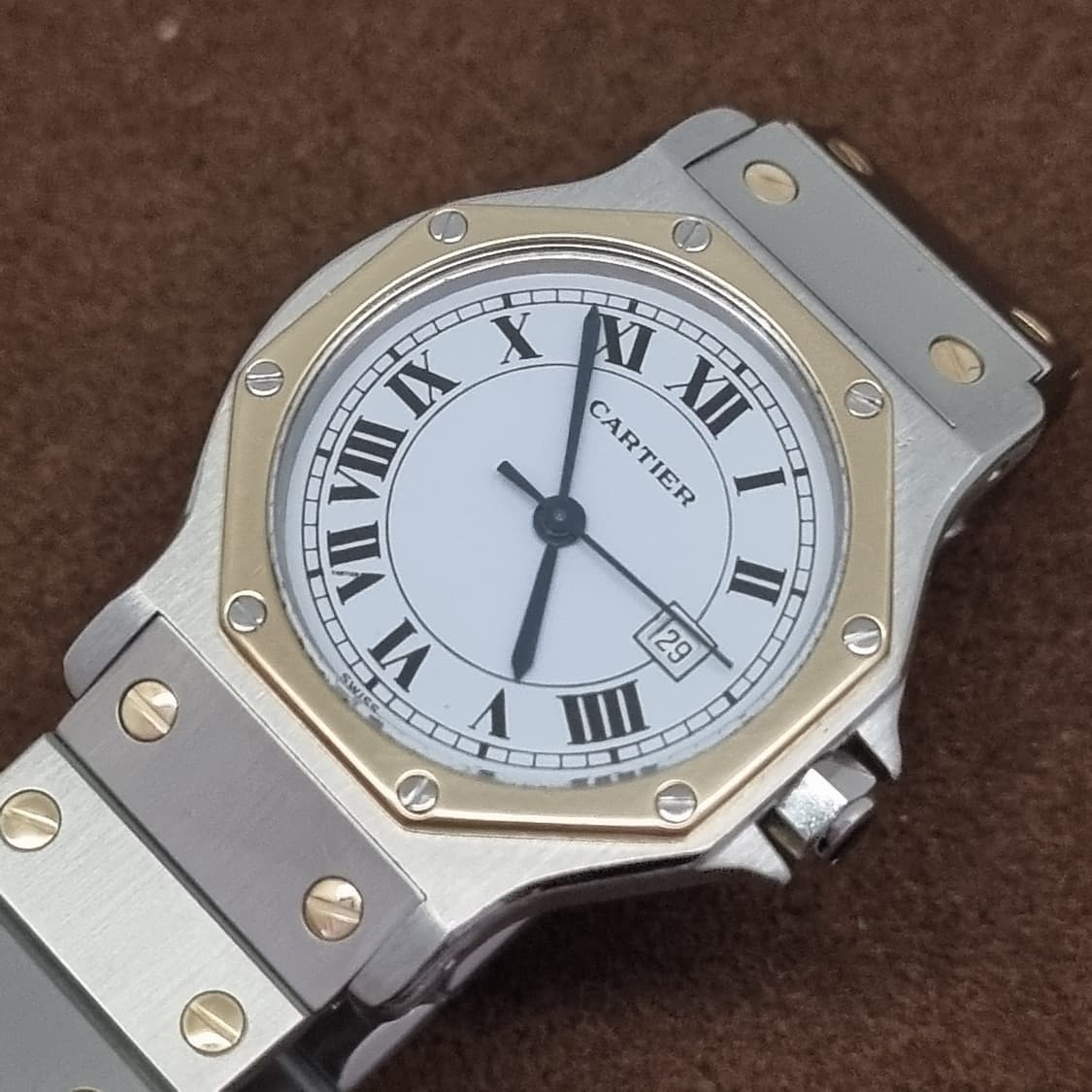 까르띠에 산토스 90s 18K 오토메틱 30mm 시계 상품이미지1