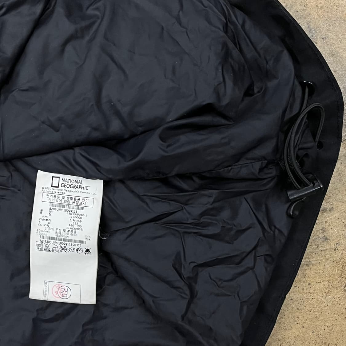 [정품/XXXL] 내셔널지오그래픽 블랙 바람막이 자켓 b18 상품이미지6