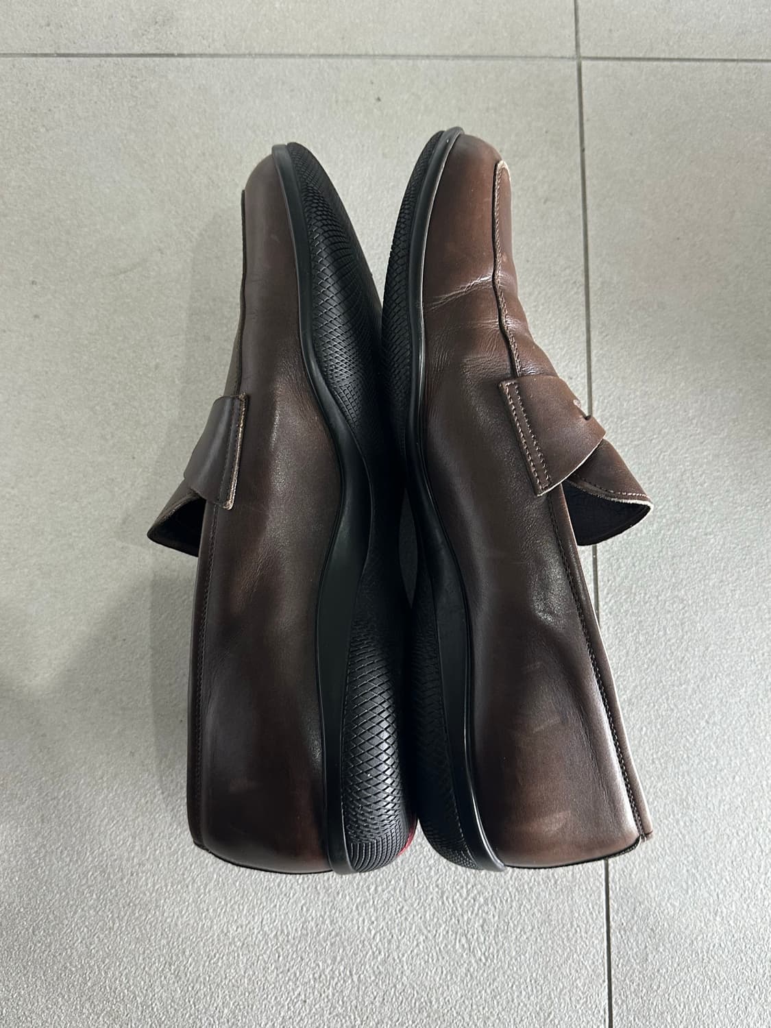 [9.5] 프라다 스포츠 브라운 레더 로퍼 상품이미지2