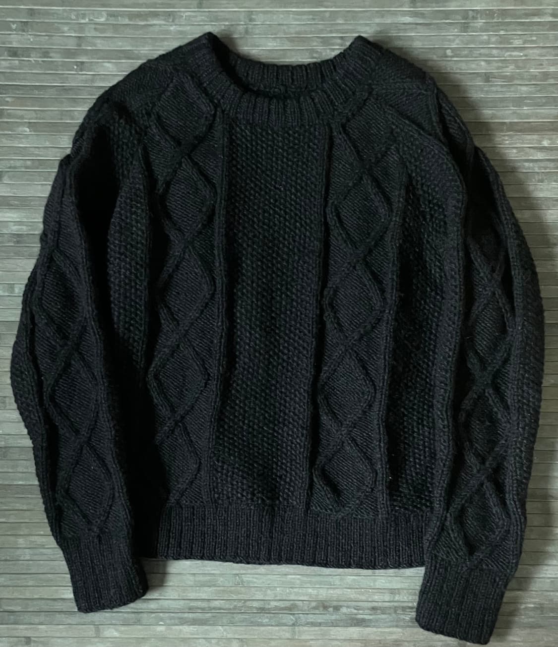 Black heavy kable knit 상품이미지1