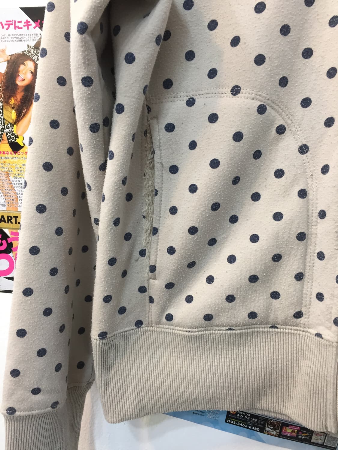 빈티지 도트 후드집업 상품이미지4