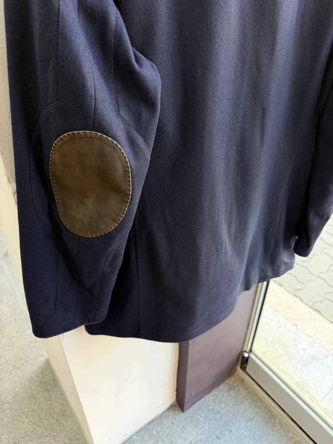 52/ 키톤 캐시미어 엘보 리얼레더 코트 자켓 상품이미지9