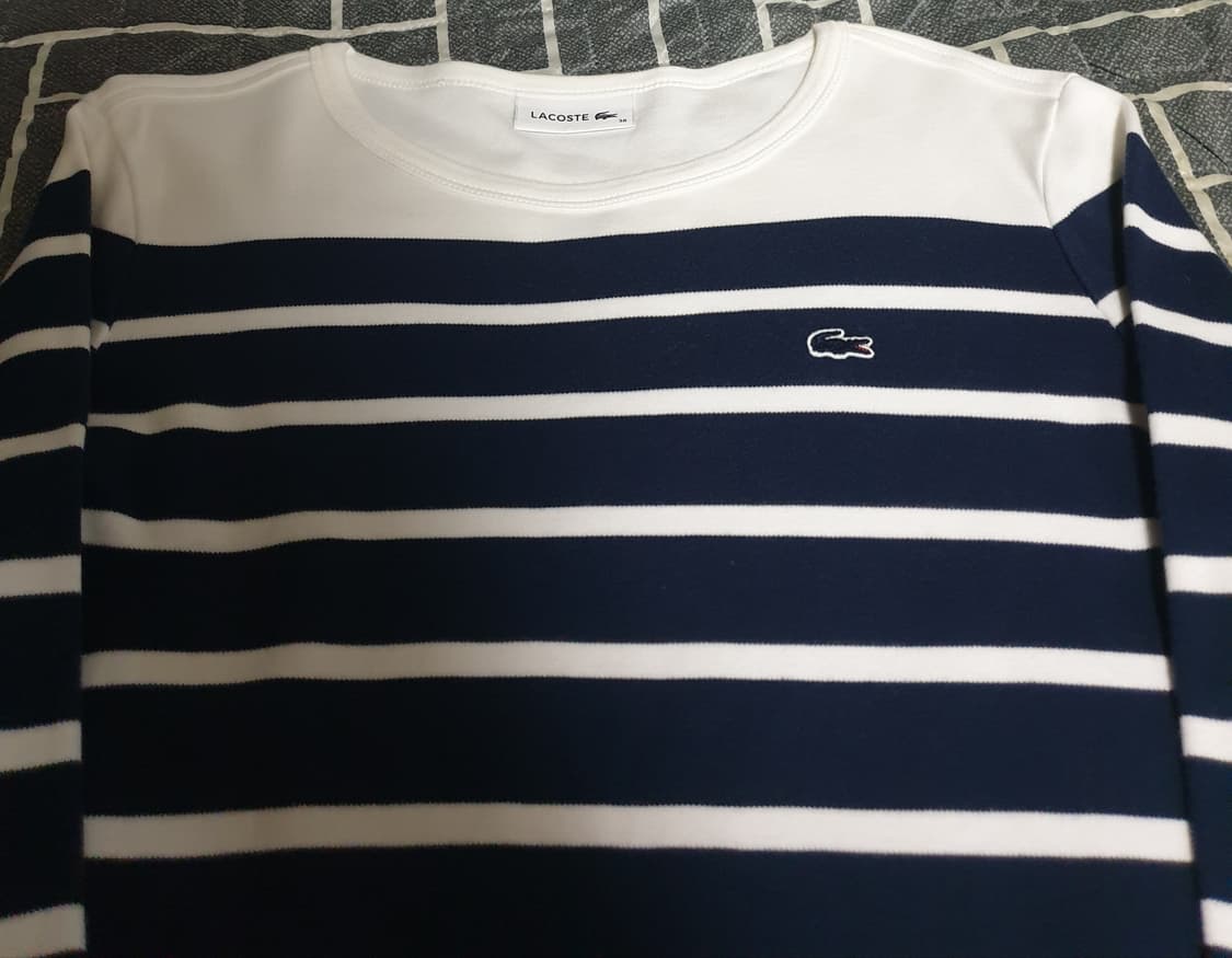 라코스테 스트라이프 긴팔 티셔츠 네이비 (38) 55~66사이즈 상품이미지2