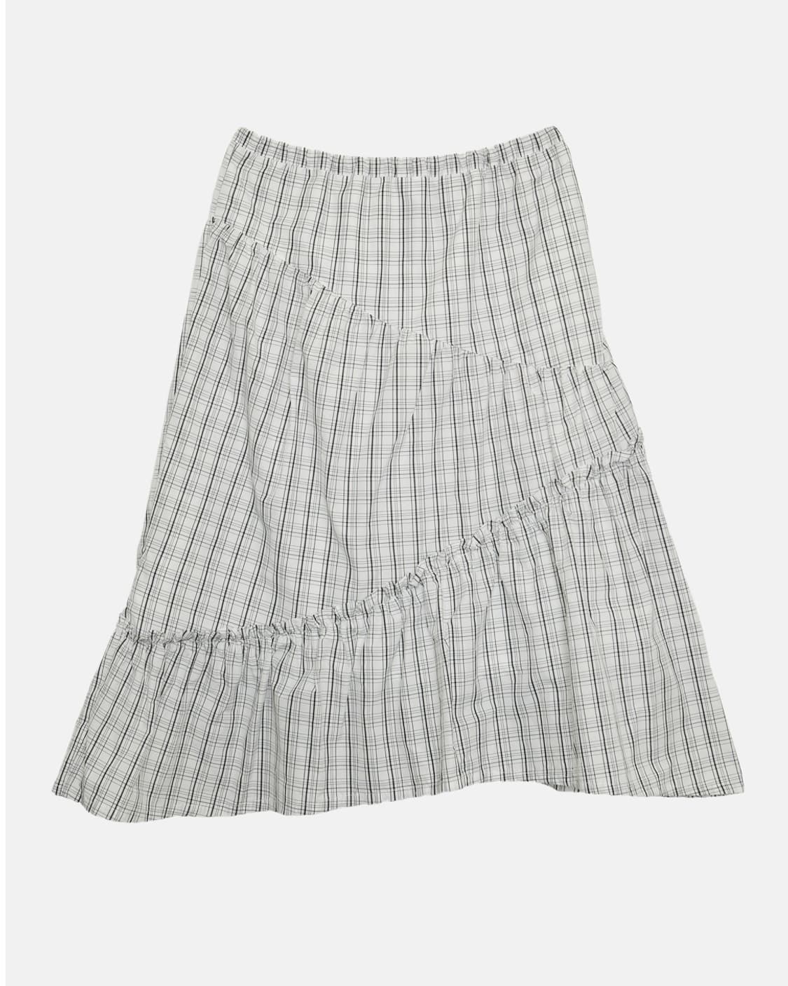 셔링 밴딩 스커트 White 상품이미지2