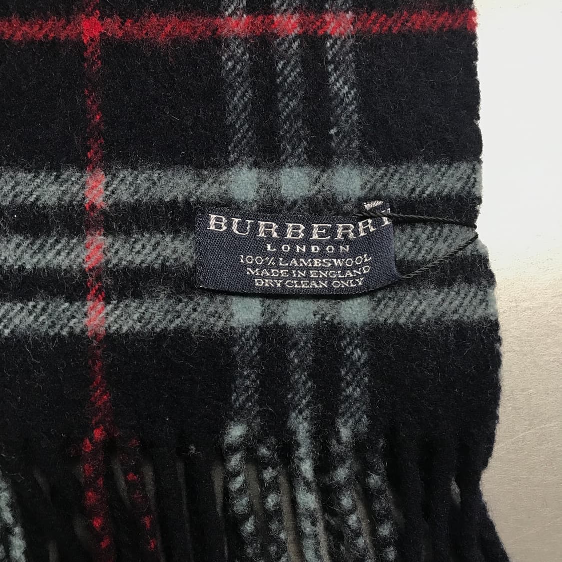 버버리 정품 램스울 머플러 네이비 상품이미지4