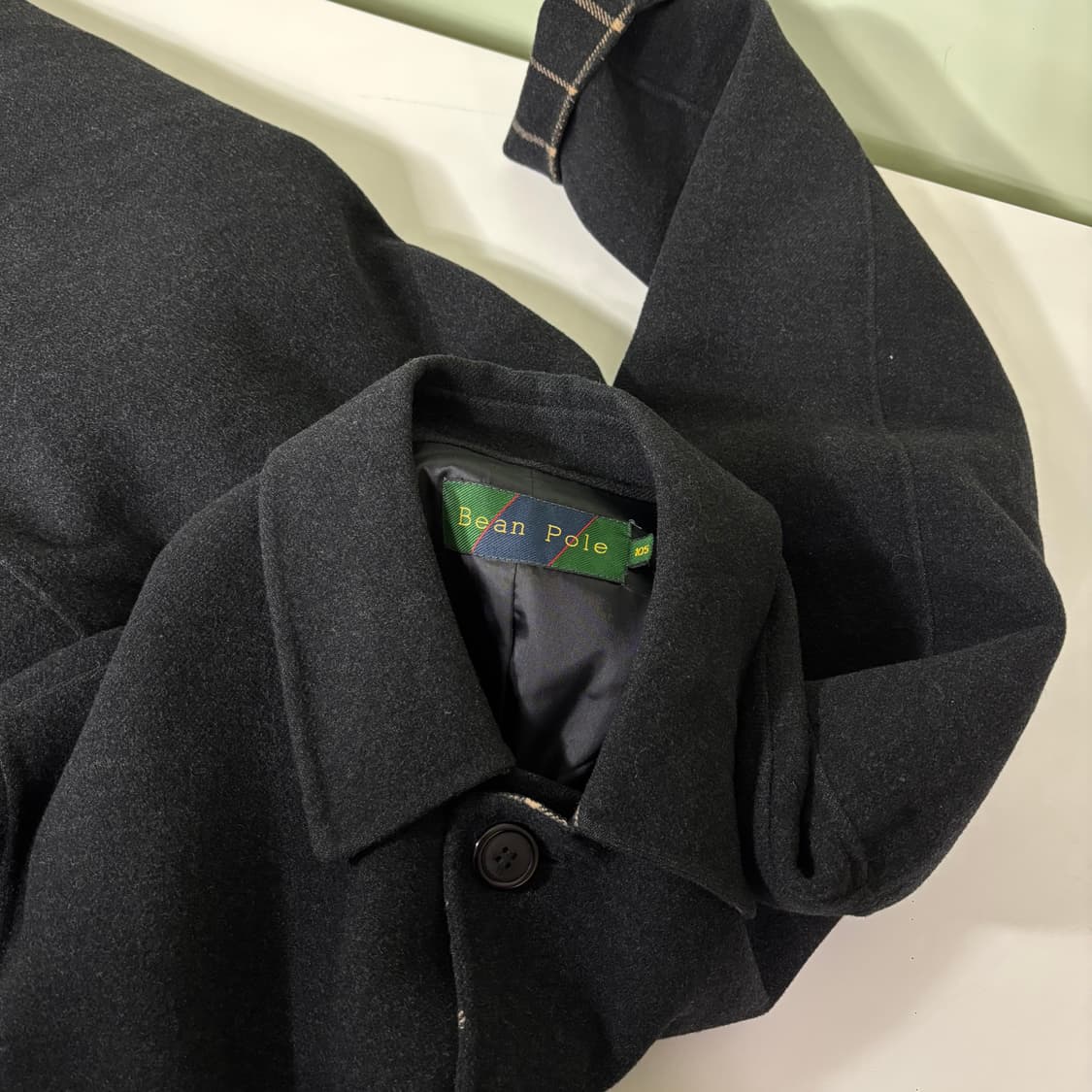 105 빈폴 블랙 울 발마칸코트 상품이미지4