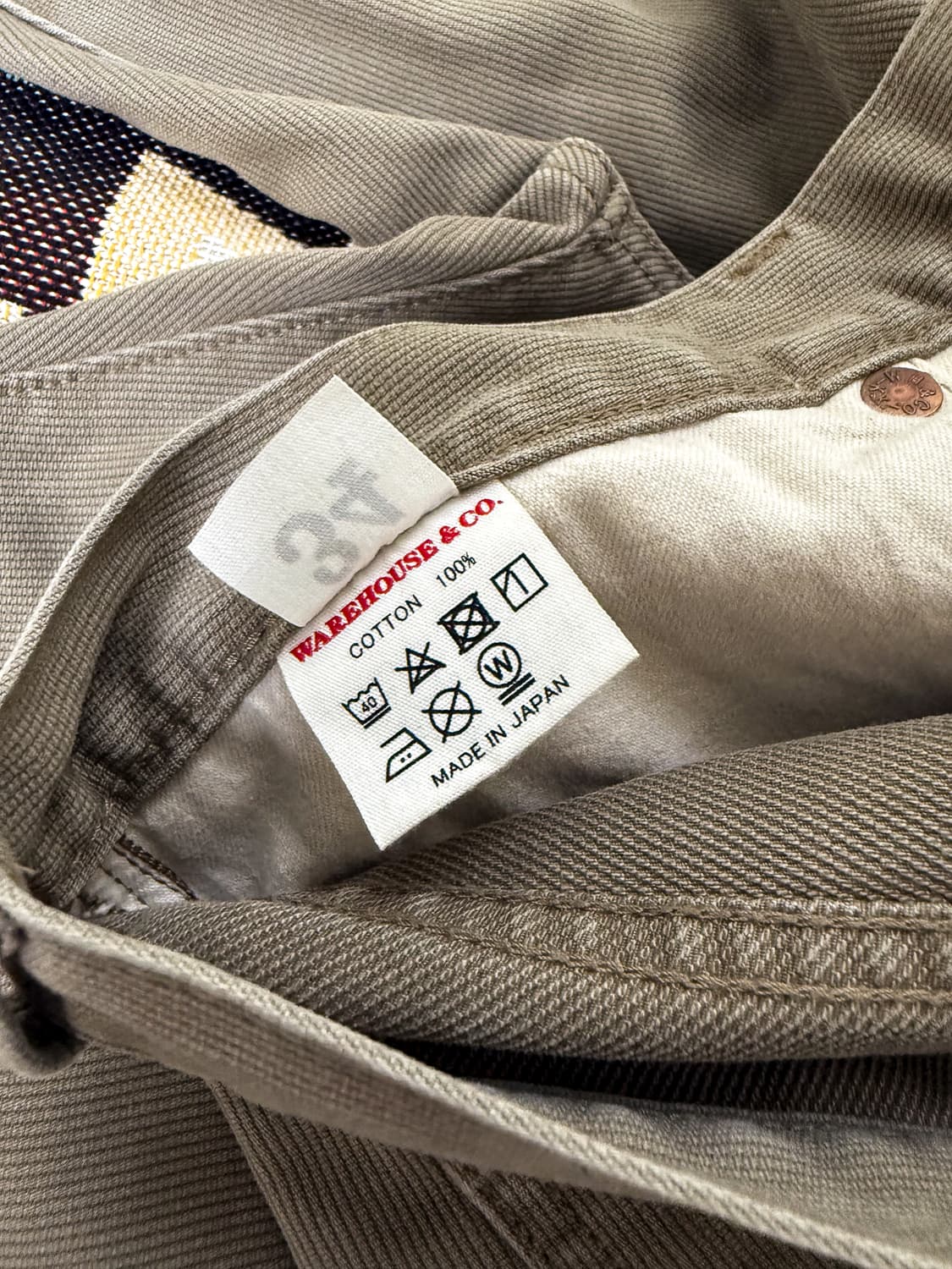 웨어하우스x빔즈플러스 코듀로이팬츠 34 상품이미지9