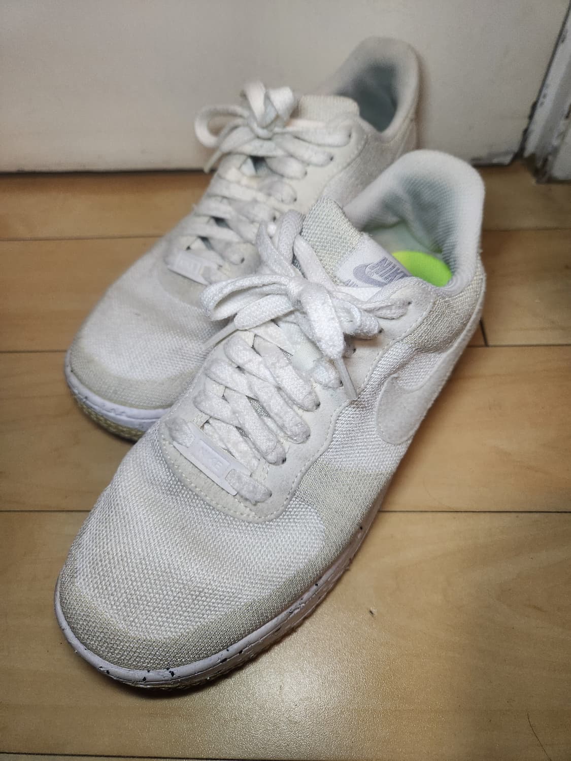 (260)나이키 에어포스 1 로우 크레이터 플라이니트 화이트 울프 그레이 상품이미지1