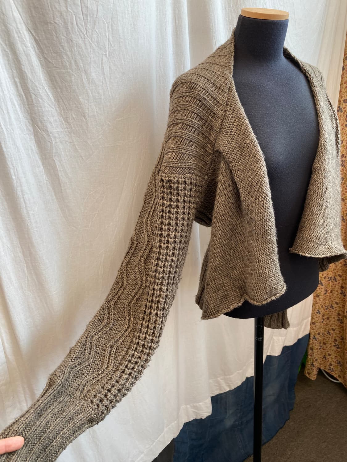 브라운 오픈 니트가디건(M-L) 상품이미지4